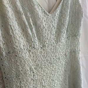 Blue lace skater dress